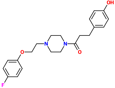 (image for) MC080257 1-Propanone, 1-[4-[2-(4-fluorophenoxy)ethyl]-1-piperazinyl]-3-(4-hydroxyphenyl)-